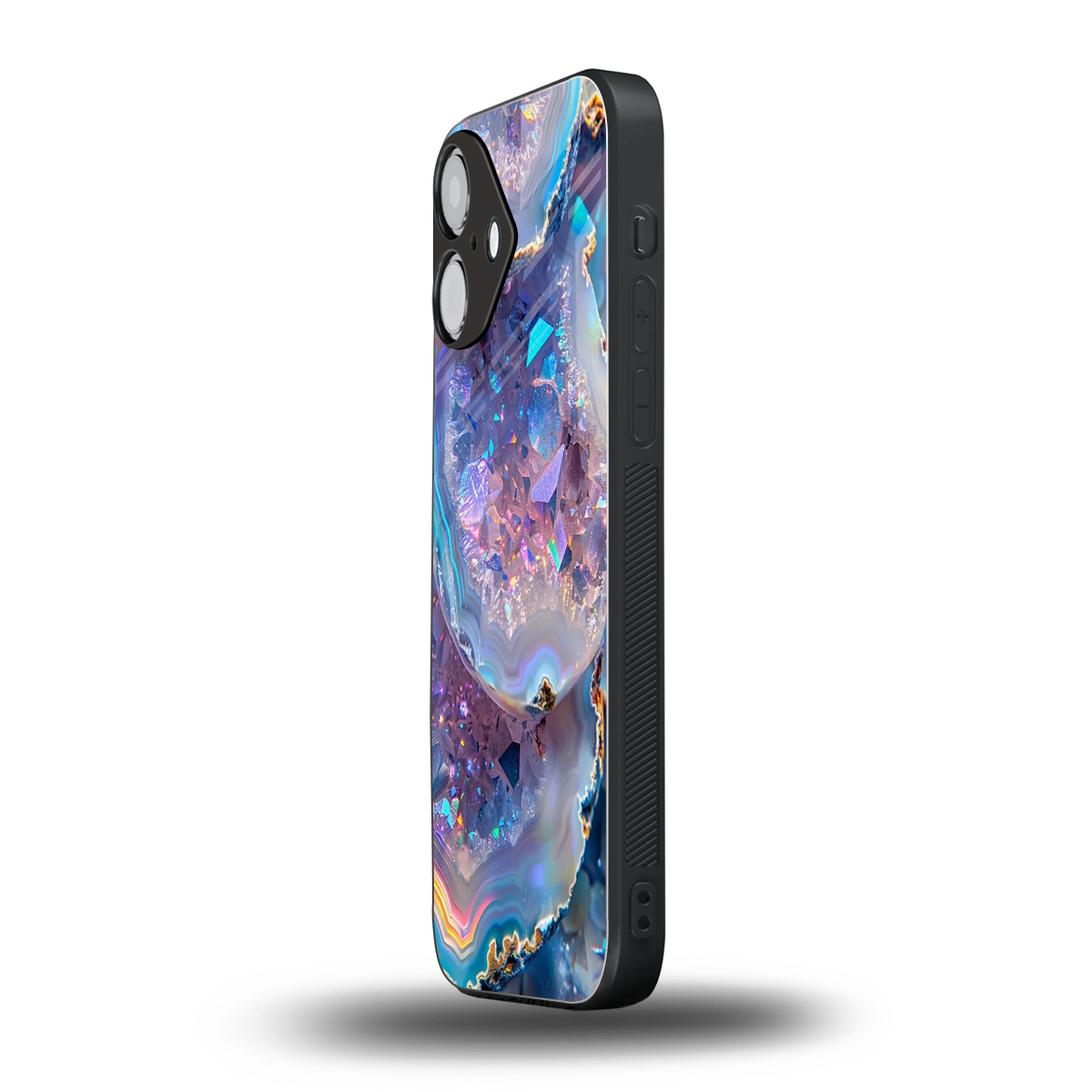 Crystal Veil iPhone 16 mobile cover | shockproof glass phone case
