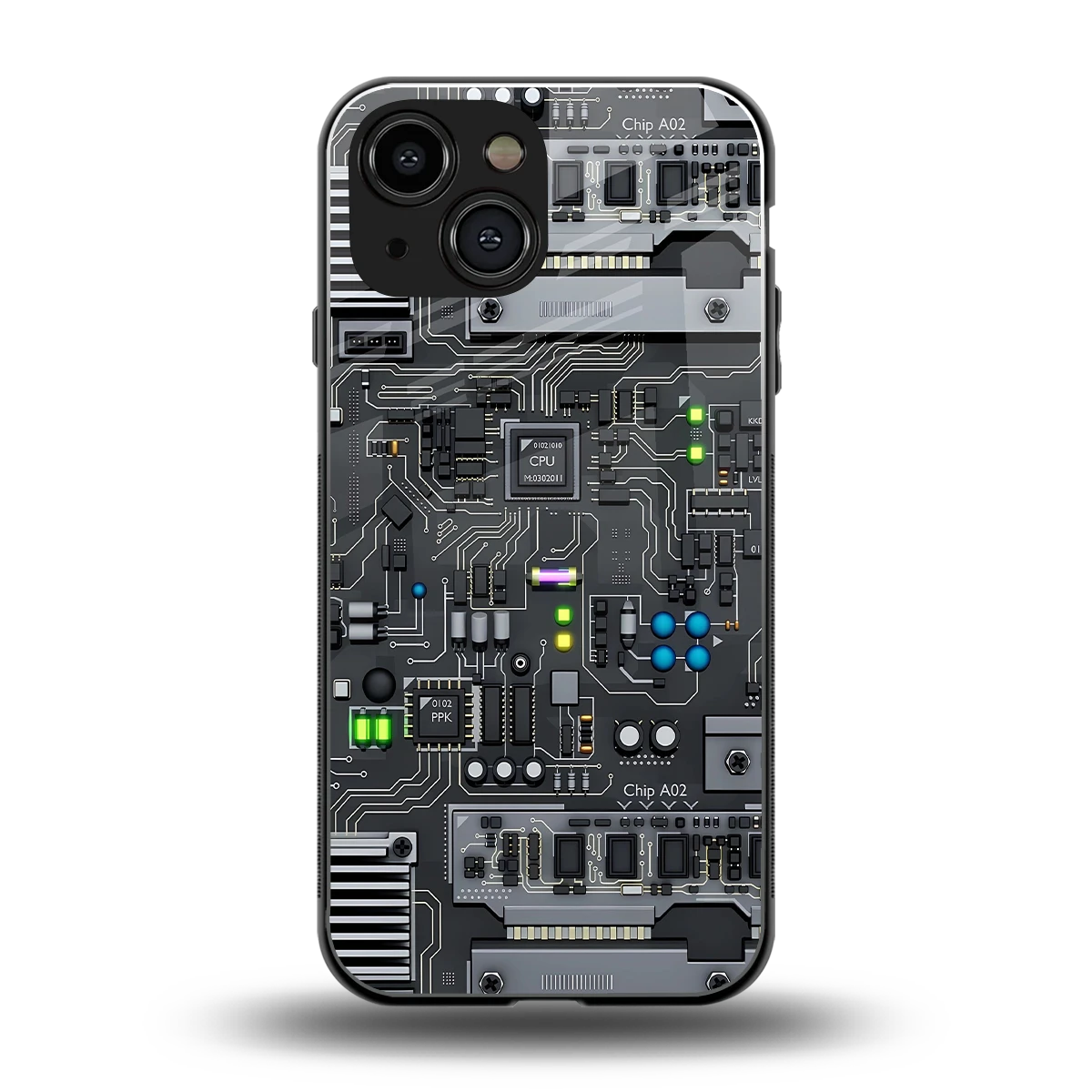 Cybercore back phone cover | glass case for iphone 13 mini