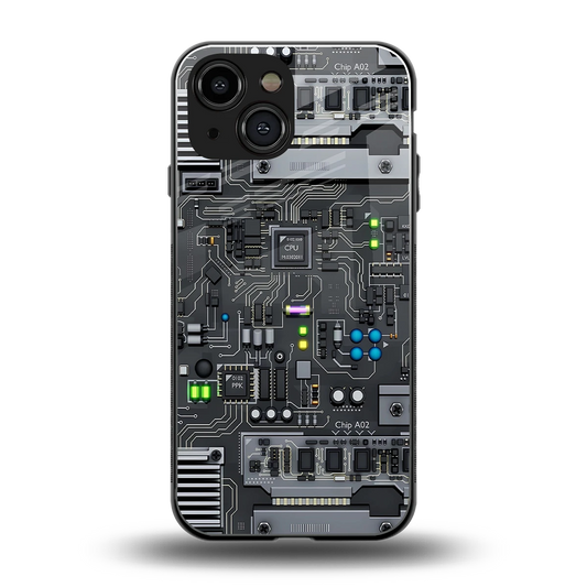 Cybercore back phone cover | glass case for iphone 13 mini