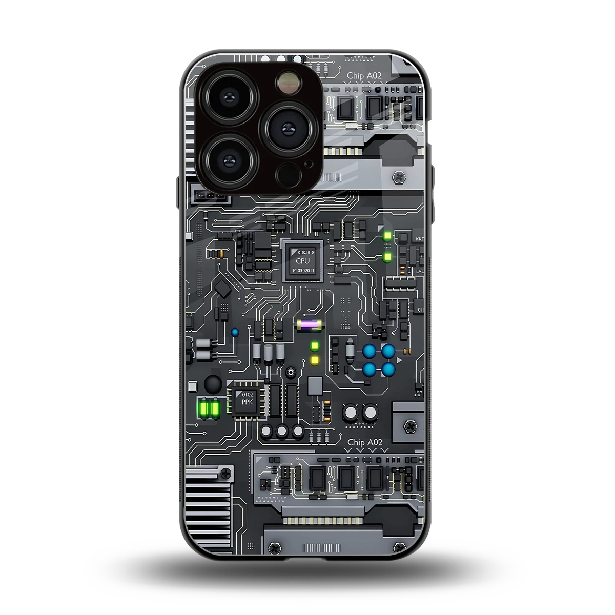 Cybercore back phone cover | glass case for iphone 16 pro