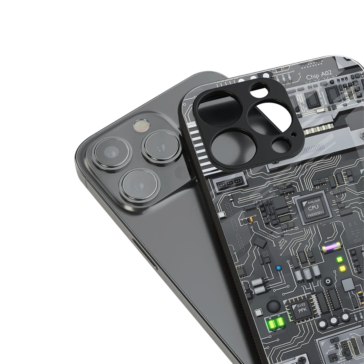 Cybercore stylish phone case for iphone 14 pro max | glossy glass and slim fit