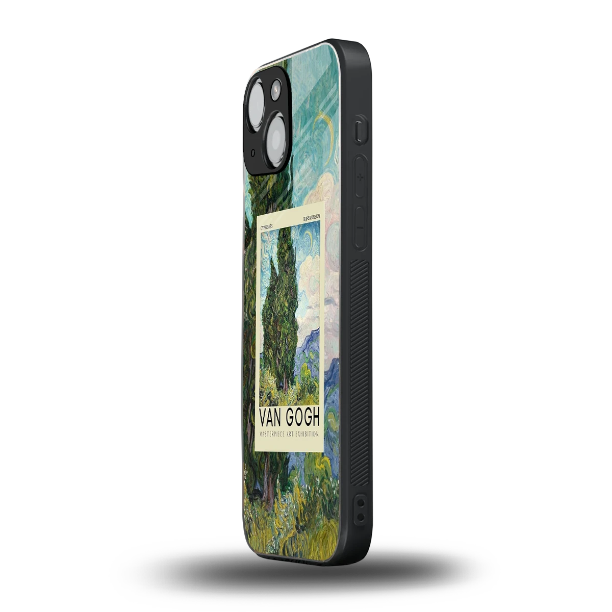 Cypresses iphone 13 mini mobile cover | shockproof glass phone case