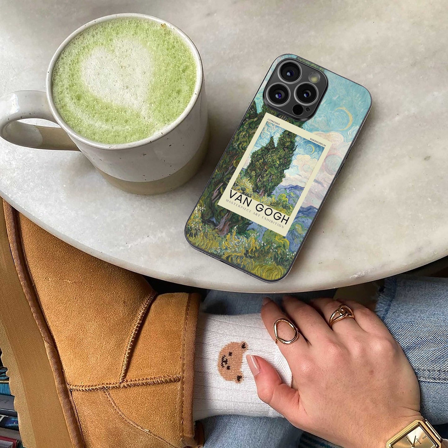 Cypresses Phone Case for Iphone 16 | Glass Case