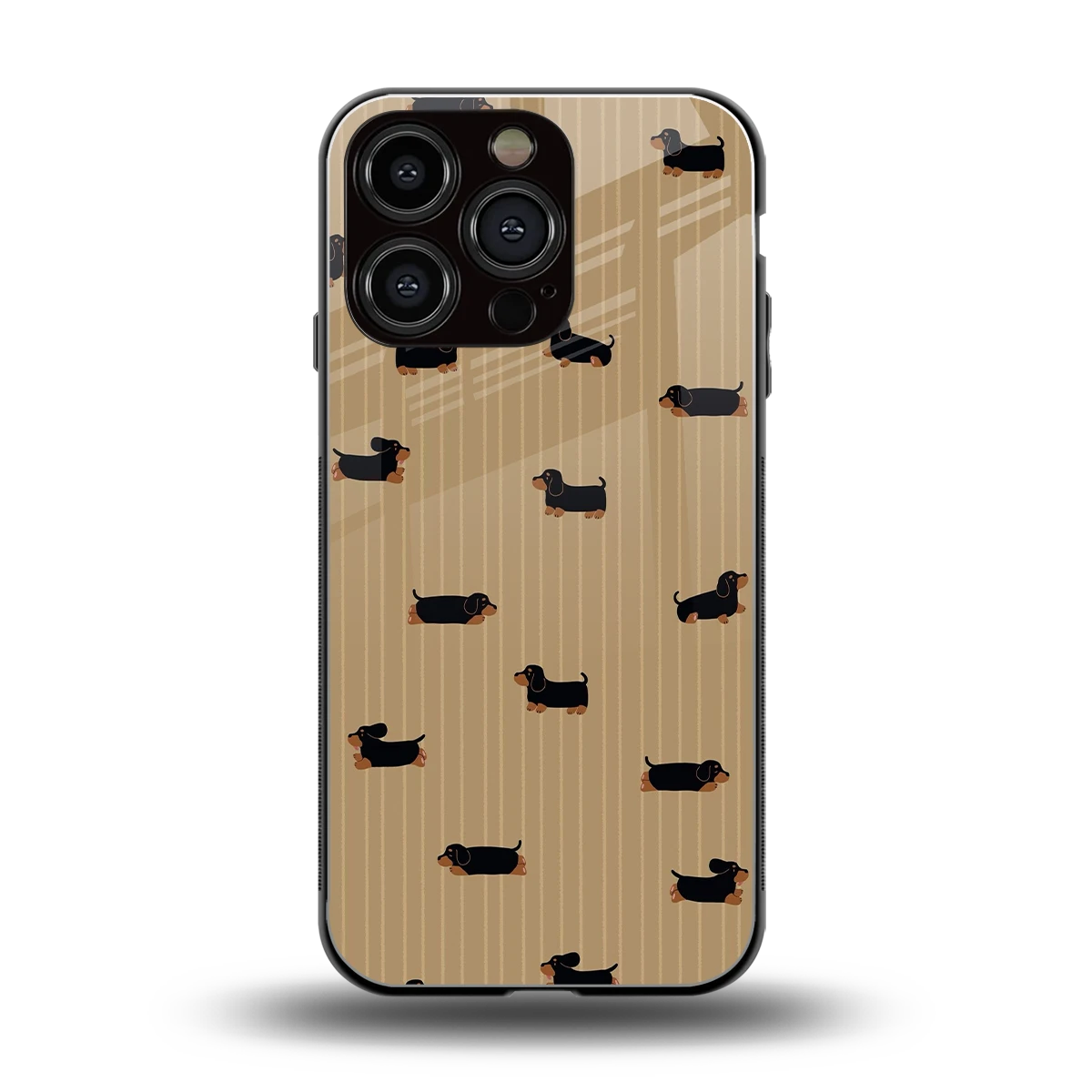 Dachshund back phone cover | glass case for iphone 16 pro