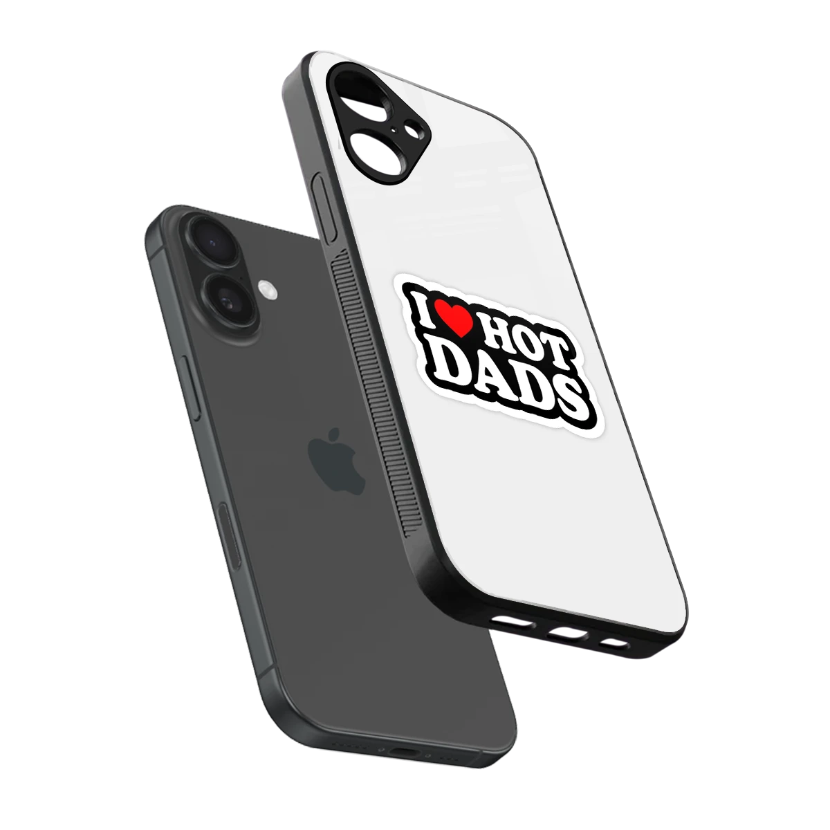 Dad Crush sleek iPhone 16 cover with tempered glass back and TPU edges