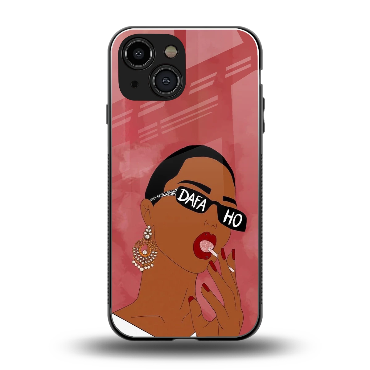 Dafa Ho back phone cover | glass case for iphone 13 mini
