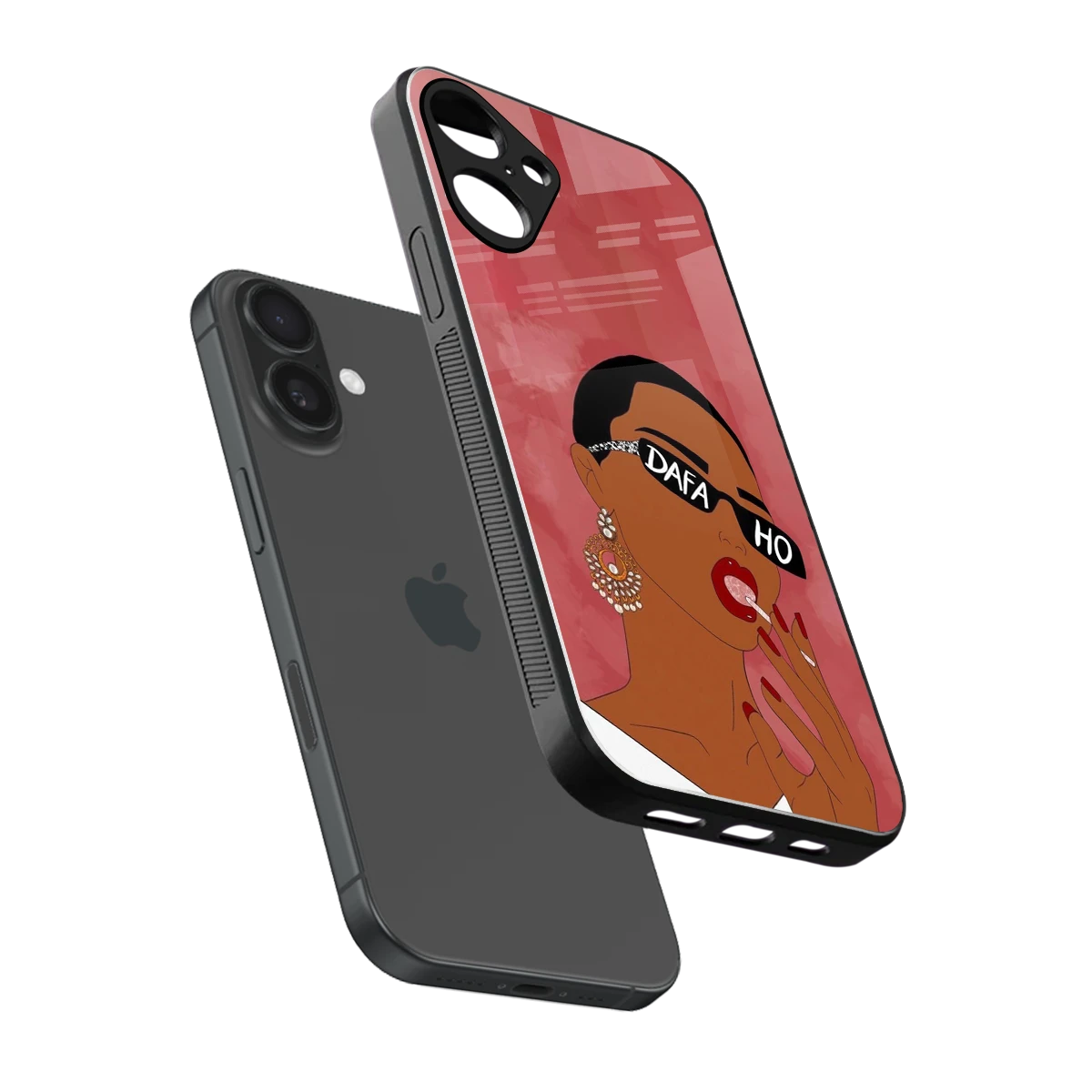 Dafa Ho sleek iphone 16 plus cover with tempered glass back and TPU edges