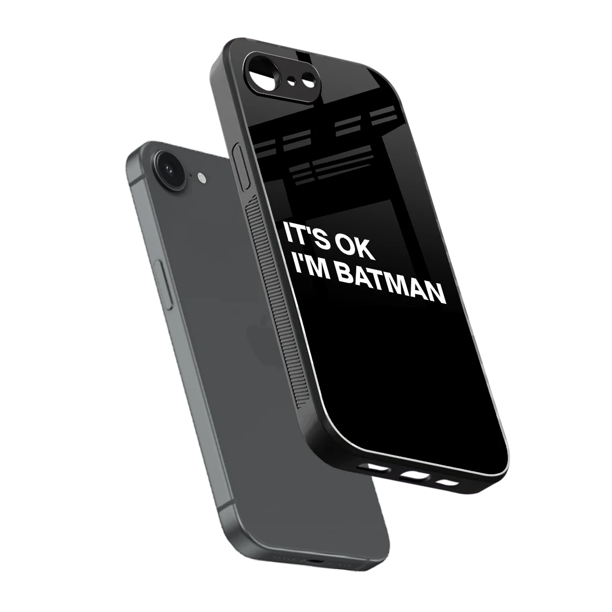 Dark Knight sleek iphone 16e cover with tempered glass back and TPU edges