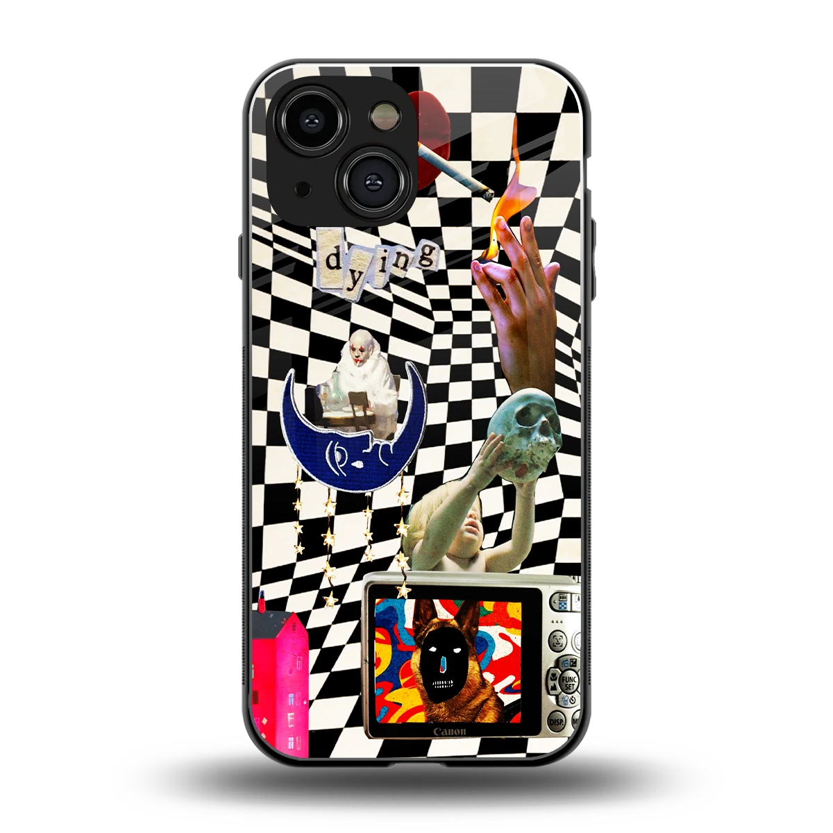 Dark Trip back phone cover | glass case for iphone 13 mini