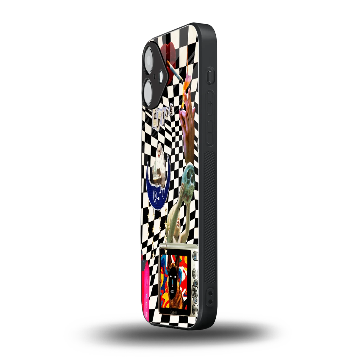 Dark Trip iphone 16 plus mobile cover | shockproof glass phone case