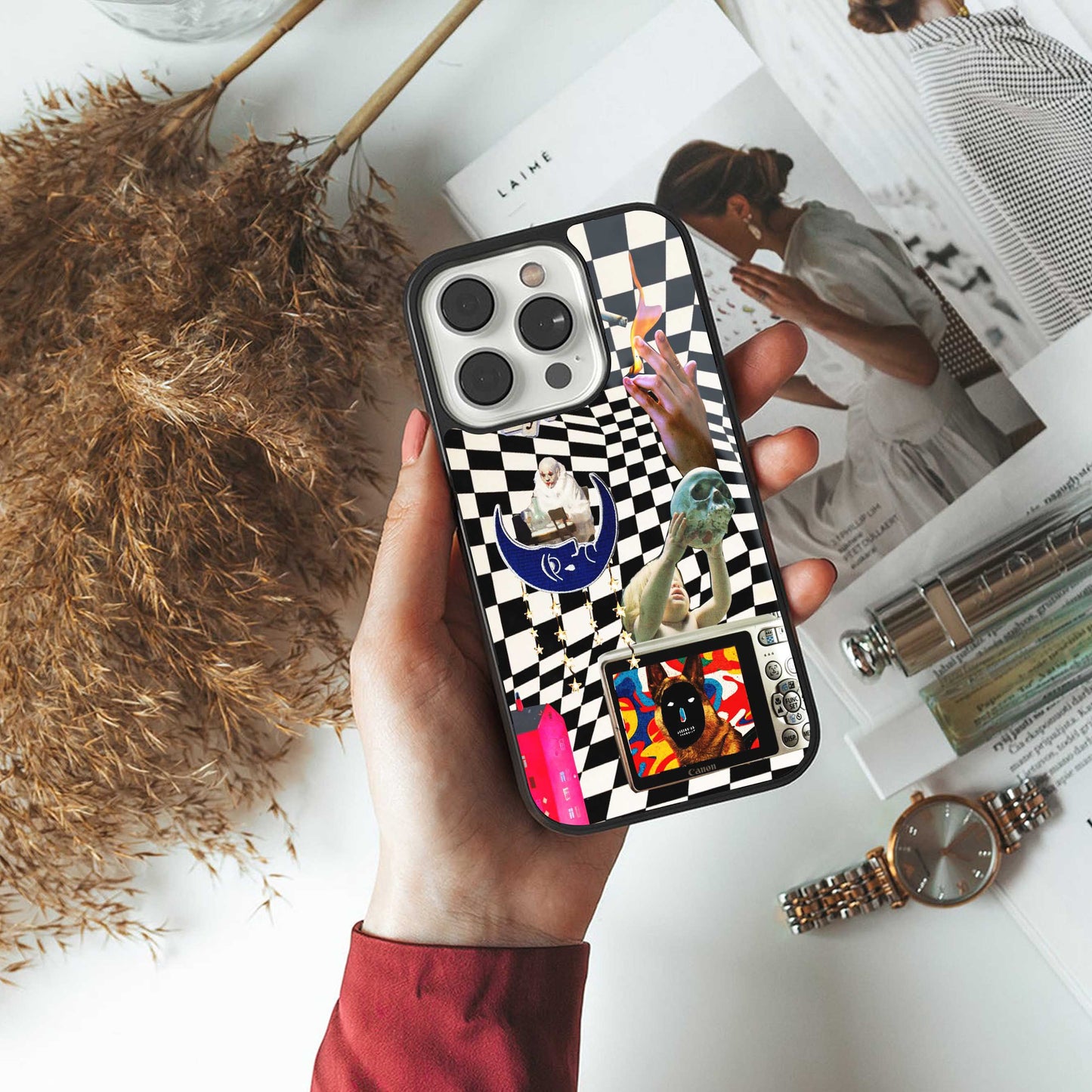 Dark Trip Phone Case for Iphone 16 | Glass Case