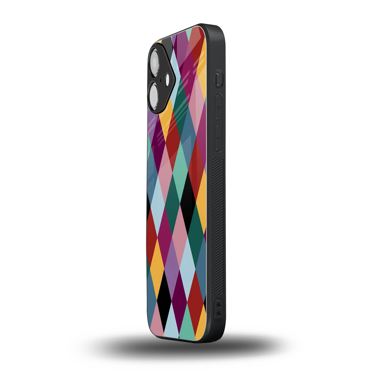 Diamond Palette iphone 16 plus mobile cover | shockproof glass phone case