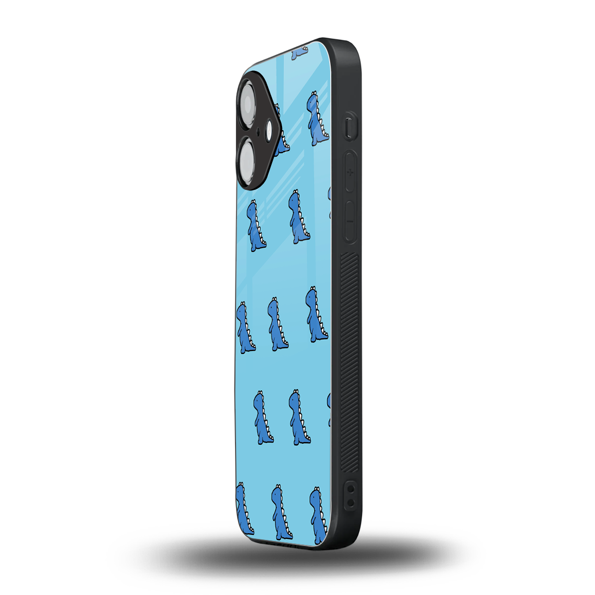 Dino Blue Phone Case for Iphone 16 | Glass Case