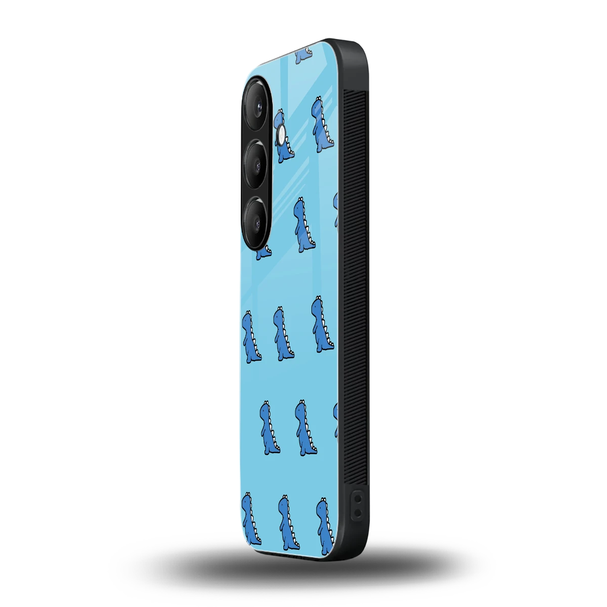 Dino Blue samsung galaxy s24 mobile cover | shockproof glass phone case