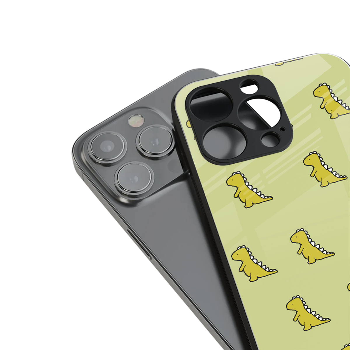 Dino Golden Phone Case for Iphone 16 | Glass Case