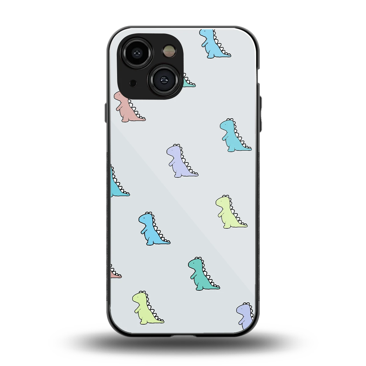 Dino back phone cover | glass case for iphone 13 mini
