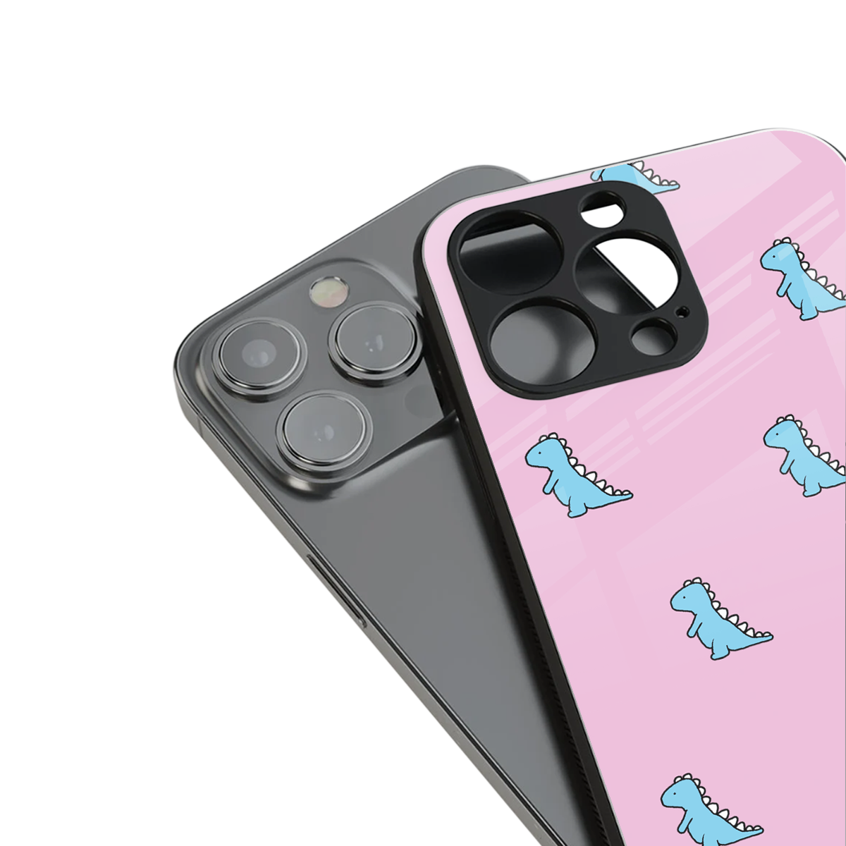 Dino Pink Phone Case for Iphone 16 | Glass Case