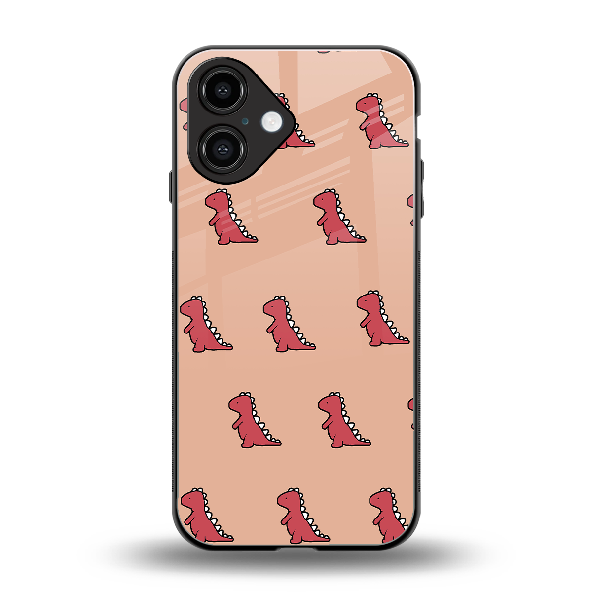 Dino Red Phone Case for Iphone 16 | Glass Case