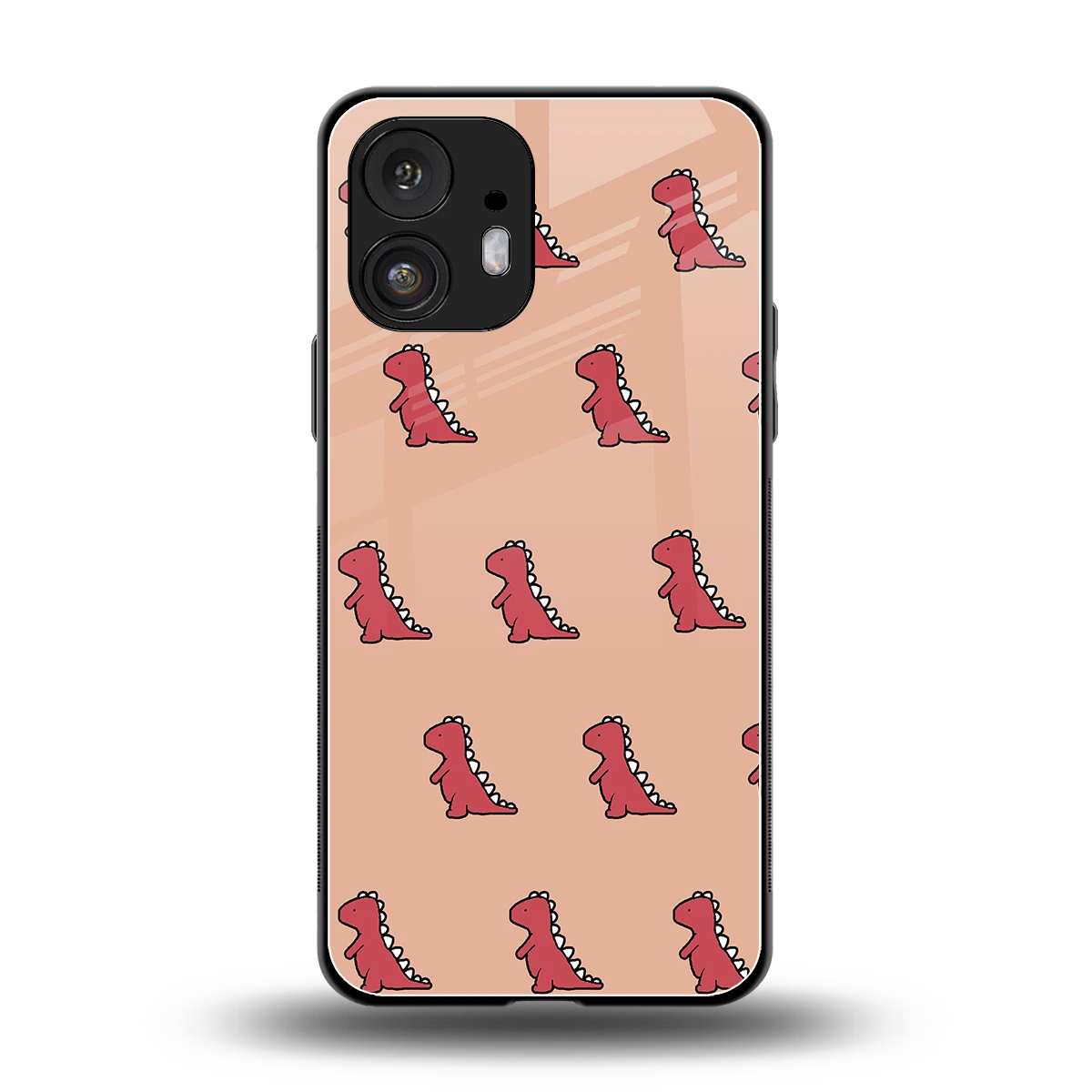 Dino Red back phone cover | glass case for nothing phone 2