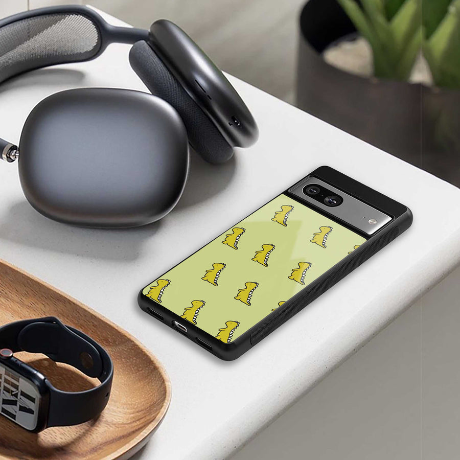 Dino Golden Phone Case for Samsung Galaxy S23 Plus | Glass Case