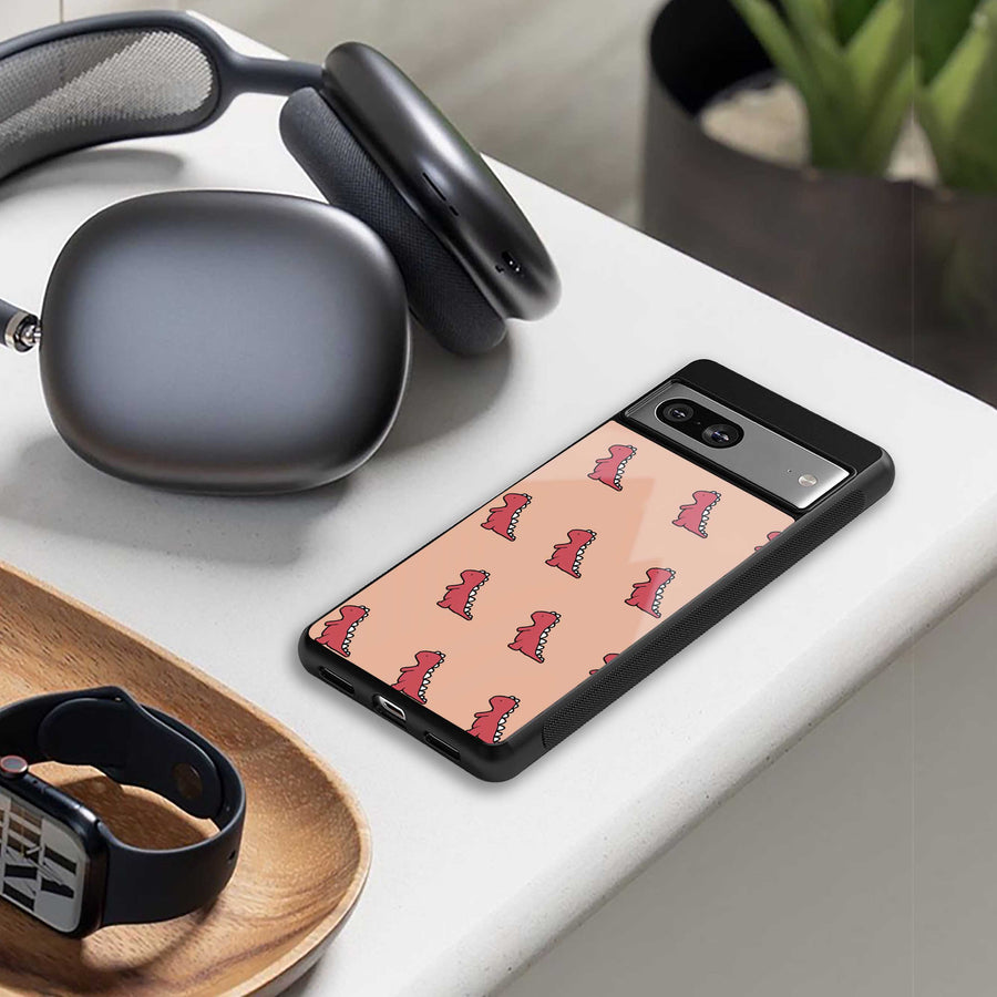 Dino Red Phone Case for Samsung Galaxy S23 Plus | Glass Case