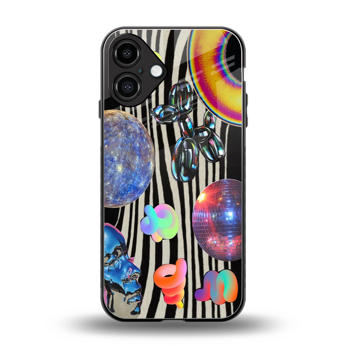 Disco Dream back phone cover | glass case for iphone 16 plus