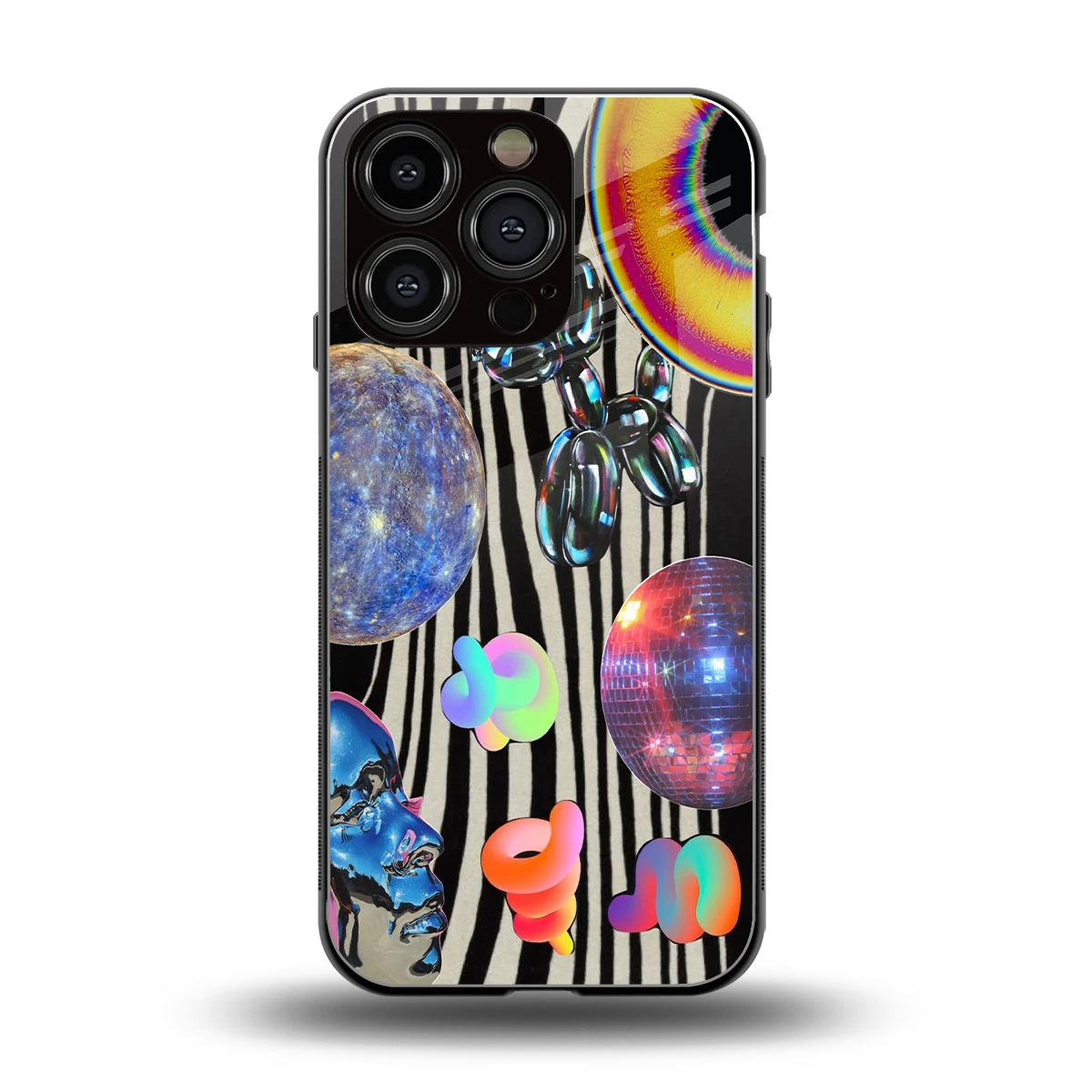 Disco Dream back phone cover | glass case for iphone 16 pro