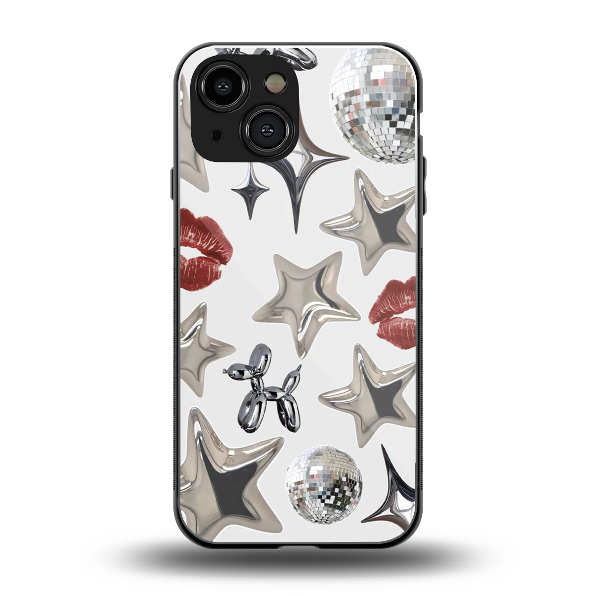 Disco Dreams back phone cover | glass case for iphone 13 mini