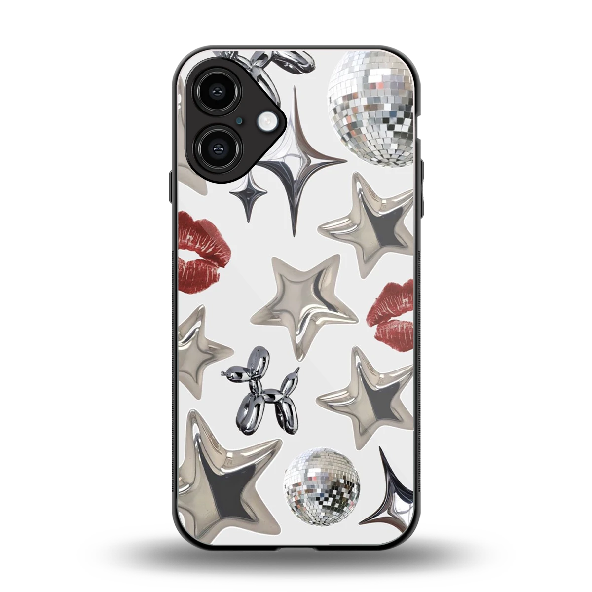 Disco Dreams back phone cover | glass case for iphone 16 plus