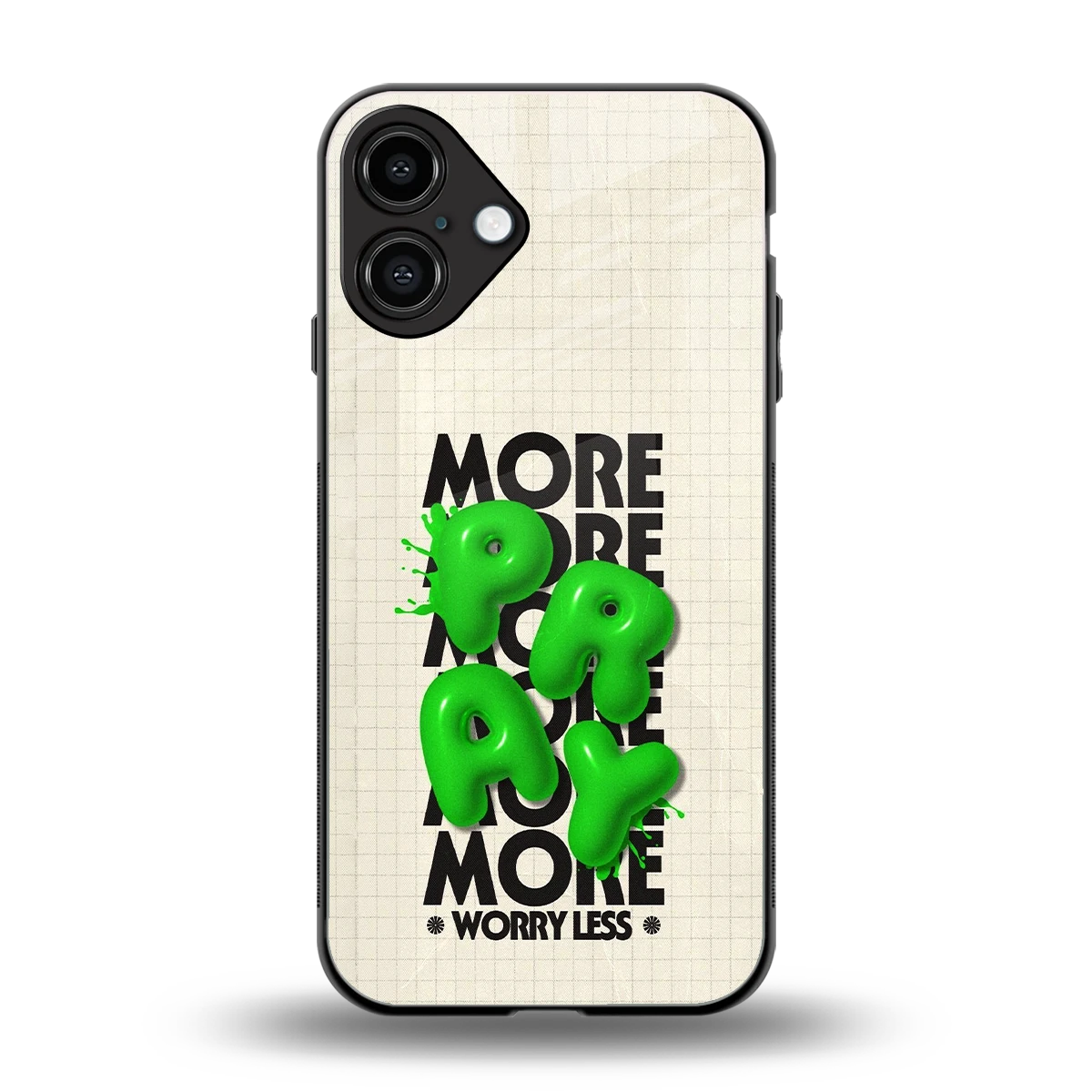Divine Energy back phone cover | glass case for iphone 16 plus