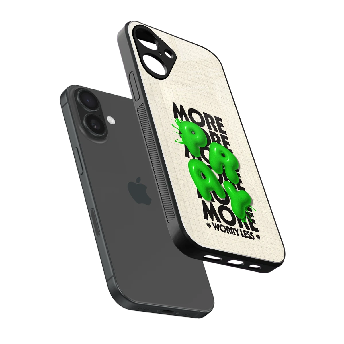 Divine Energy sleek iphone 16 plus cover with tempered glass back and TPU edges