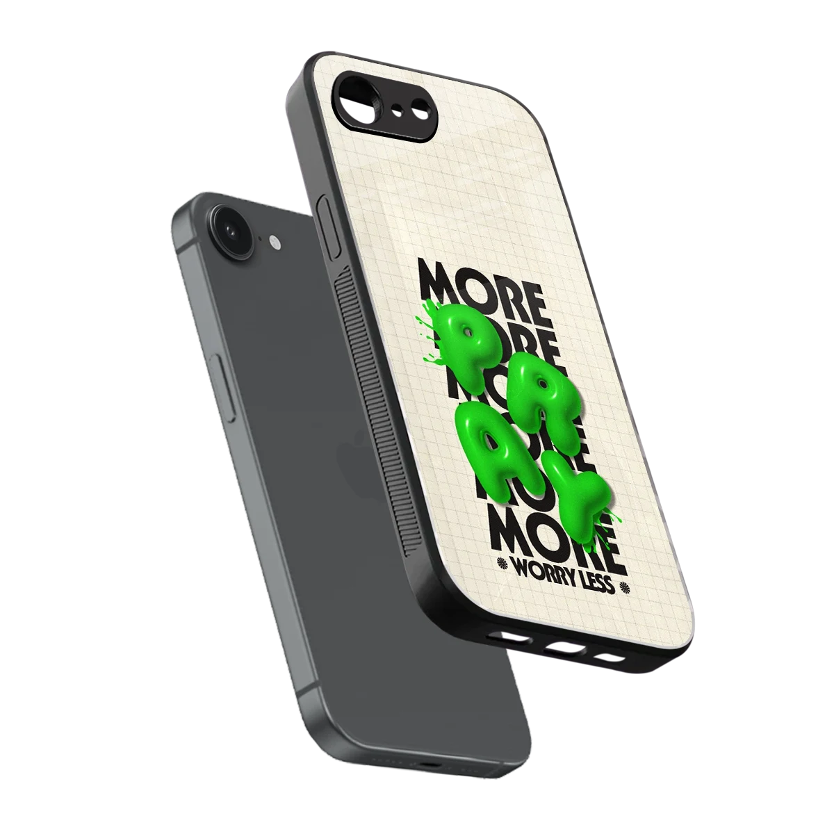 Divine Energy sleek iphone 16e cover with tempered glass back and TPU edges