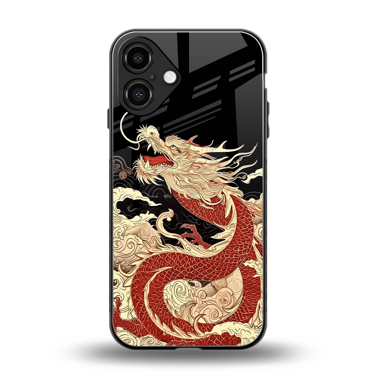 Dragon Spirit back phone cover | glass case for iphone 16 plus