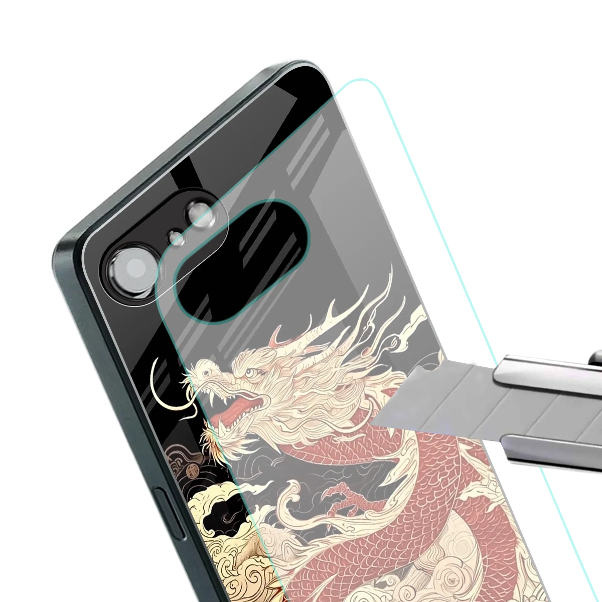 Dragon Spirit stylish phone case for iphone 16e | glossy glass and slim fit