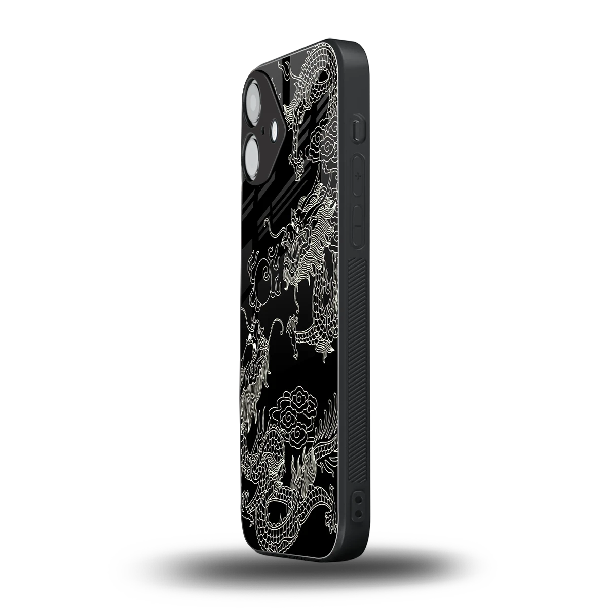 Dragons Black iphone 16 plus mobile cover | shockproof glass phone case