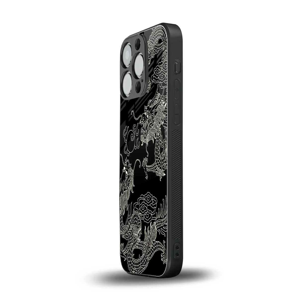 Dragons Black iphone 16 pro mobile cover | shockproof glass phone case