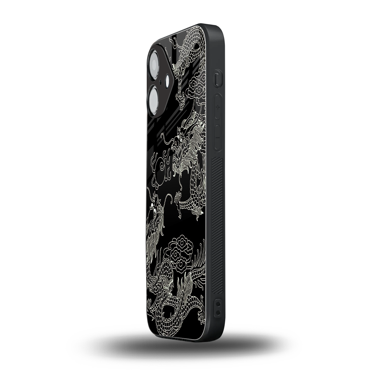 Dragons Black Phone Case for Iphone 16 | Glass Case
