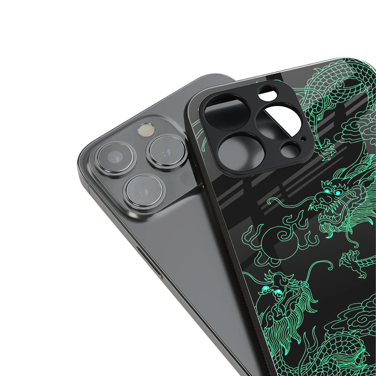 Dragons Green Phone Case for Iphone 16 | Glass Case