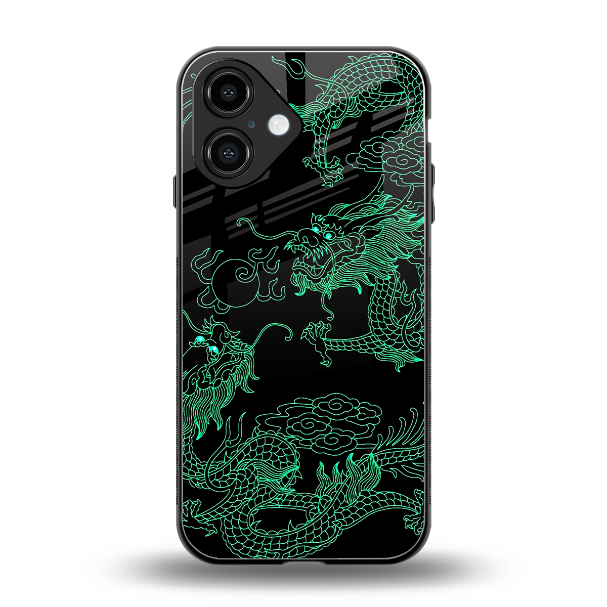 Dragons Green Phone Case for Iphone 16 | Glass Case