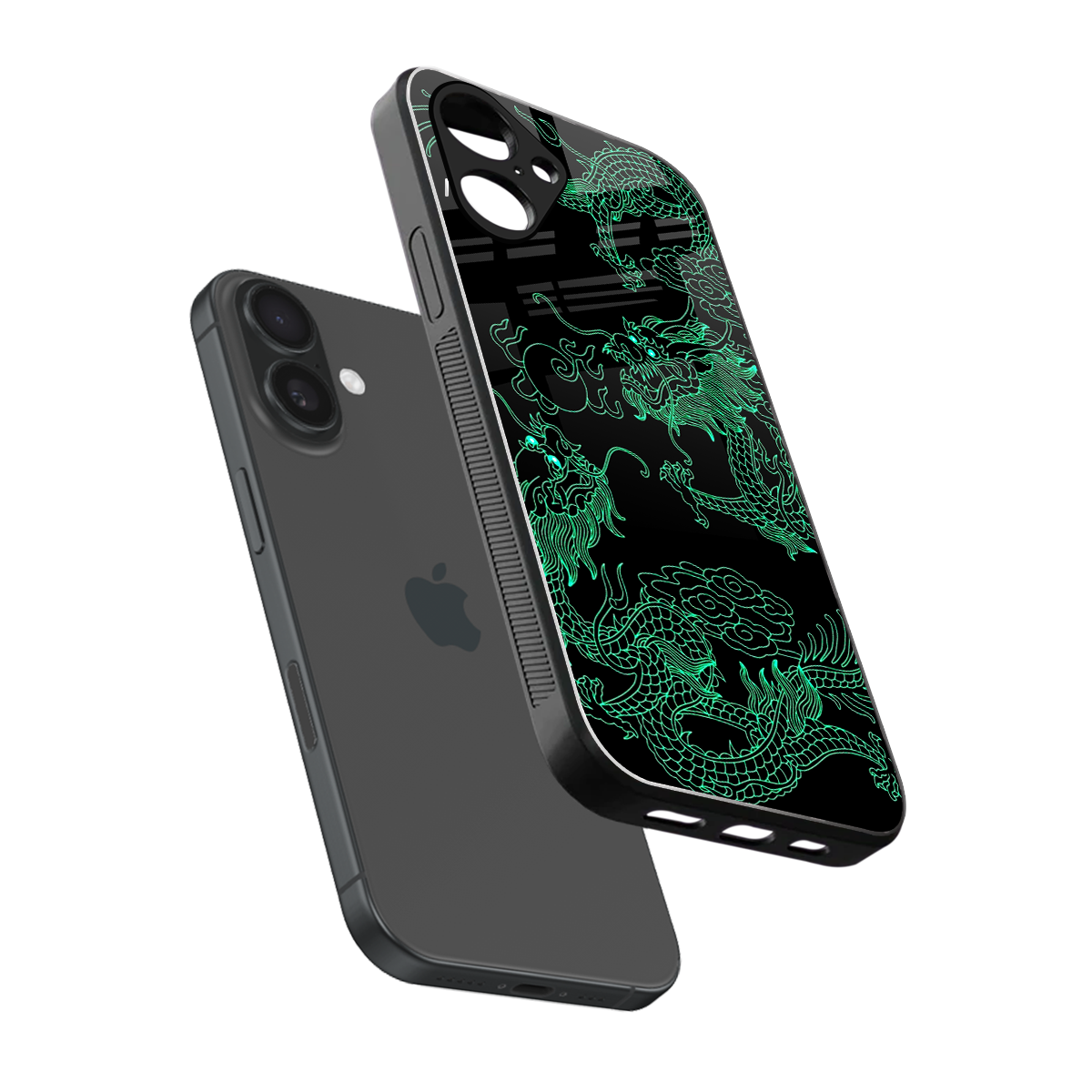Dragons Green Phone Case for Iphone 16 | Glass Case