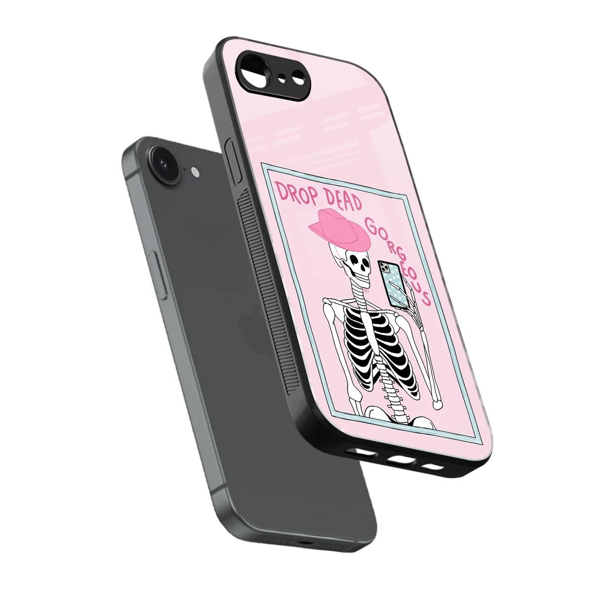 Drop Dead Gorgeous sleek iphone 16e cover with tempered glass back and TPU edges