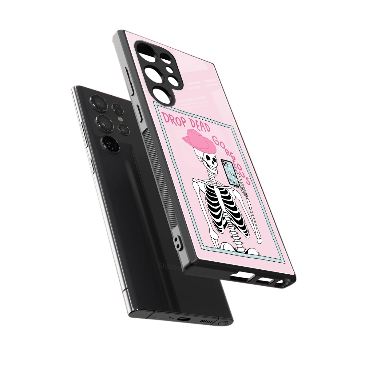 Drop Dead Gorgeous sleek samsung galaxy s24 ultra cover with tempered glass back and TPU edges