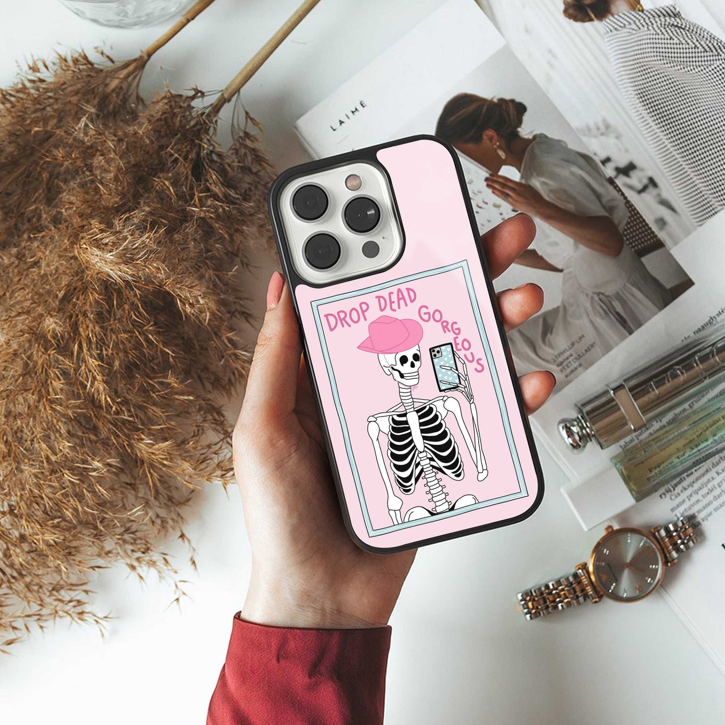 Drop Dead Gorgeous luxury glass phone case for iPhone 16 | scratch and drop resistant