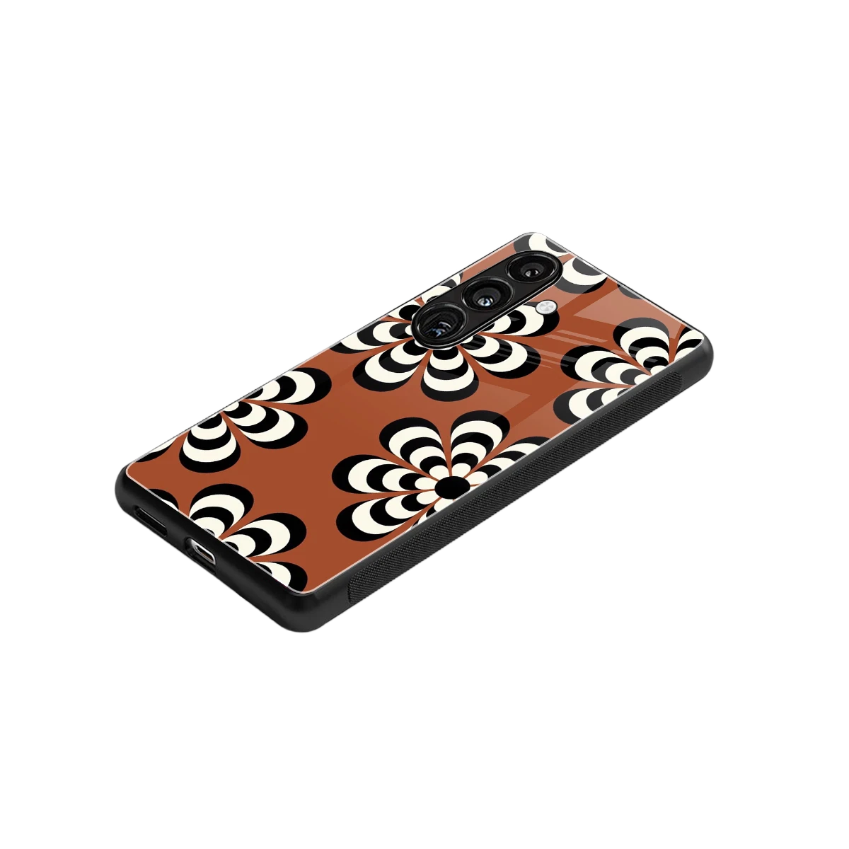Earthy Bloom stylish phone case for samsung galaxy s24 | glossy glass and slim fit