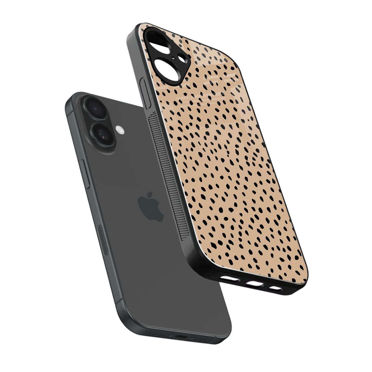 Earthy Terrain sleek iphone 16 plus cover with tempered glass back and TPU edges