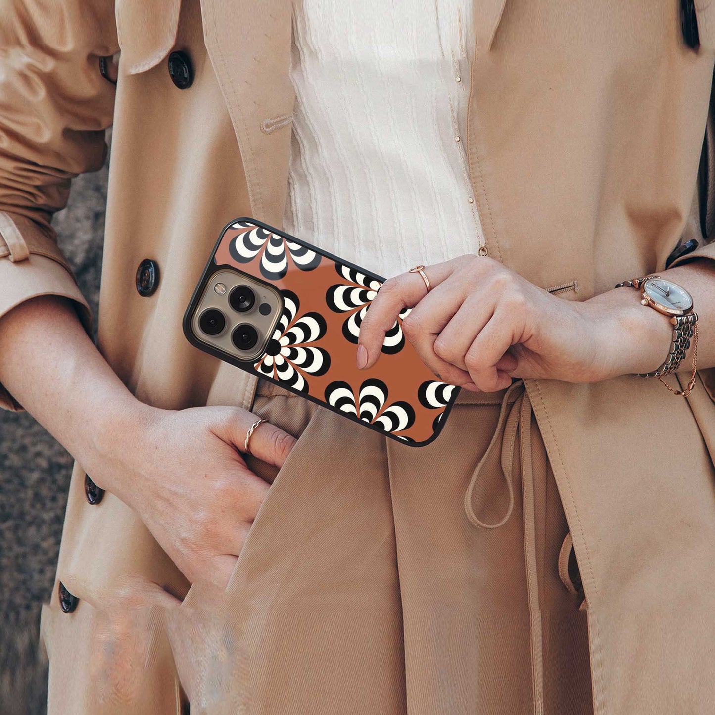 Earthy Bloom Phone Case for Iphone 16 | Glass Case