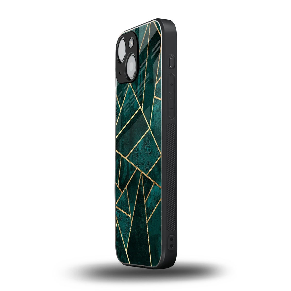 Emerald Geometry iphone 13 mini mobile cover | shockproof glass phone case