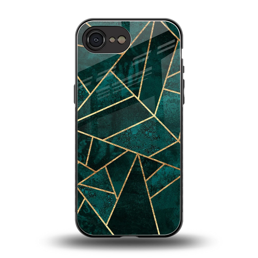 Emerald Geometry back phone cover | glass case for iphone 16e