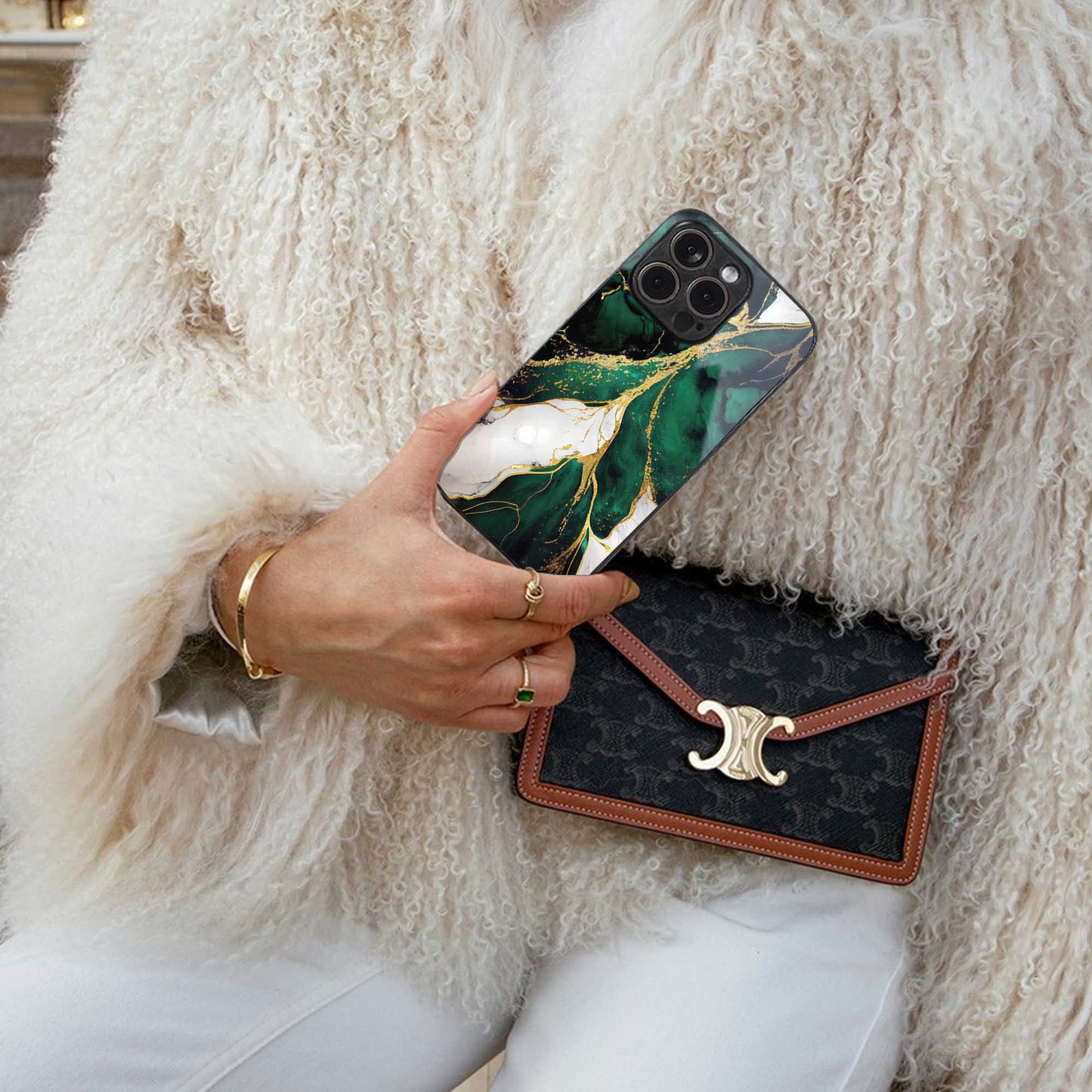 Emerald Luxe Phone Case for Iphone 16 | Glass Case