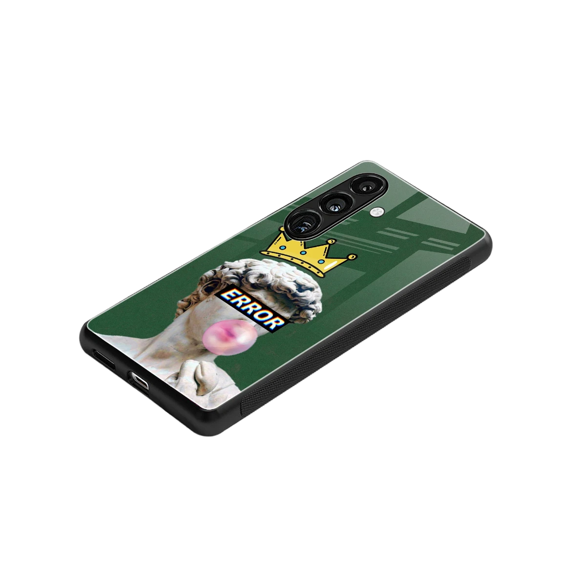 Error stylish phone case for samsung galaxy s24 | glossy glass and slim fit